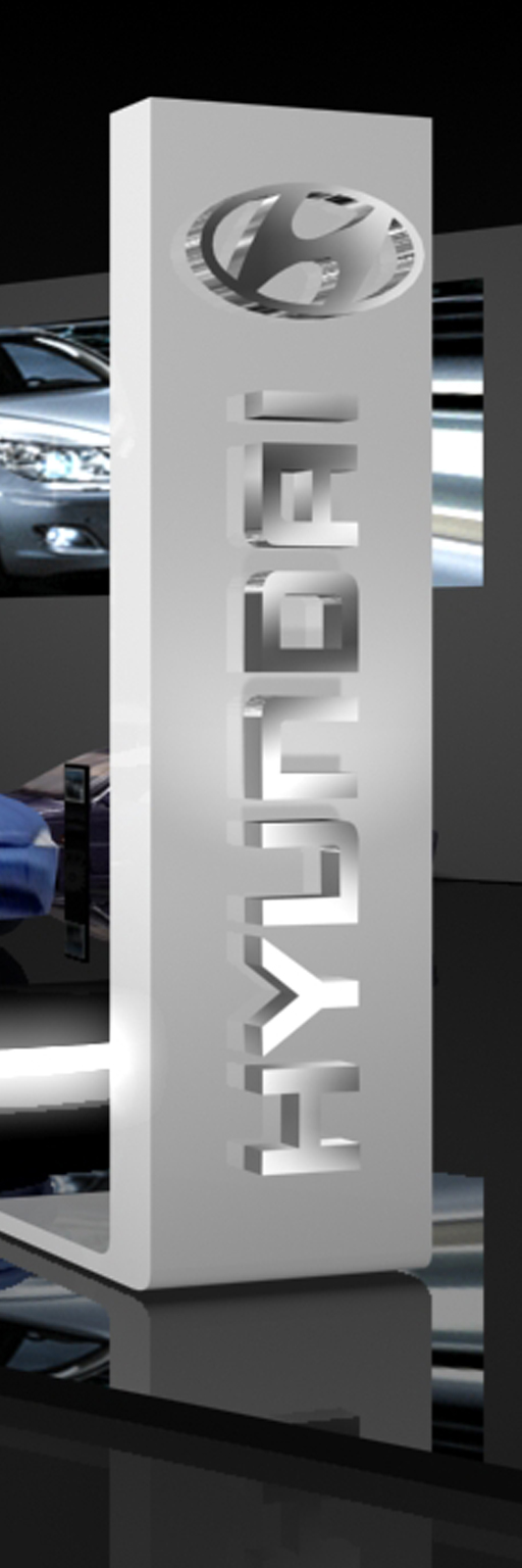 Hyundai stand 3d modelling